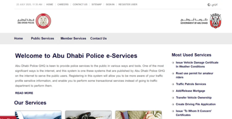 Abu Dhabi Police e-Services