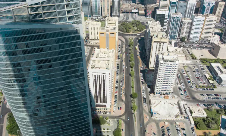 Aerial View of City Buildings in Abu Dhabi