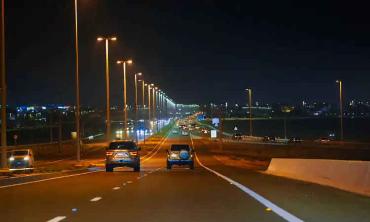 Abu Dhabi Street at Night