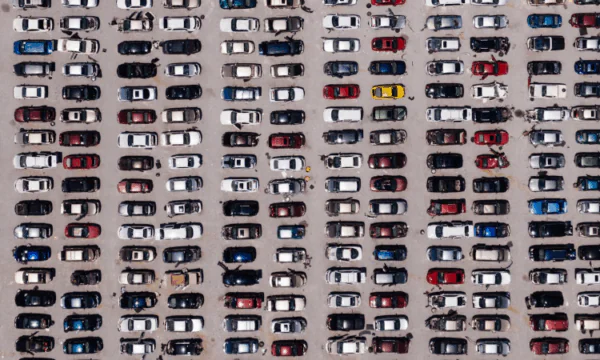 Aerial View of Parking Lot