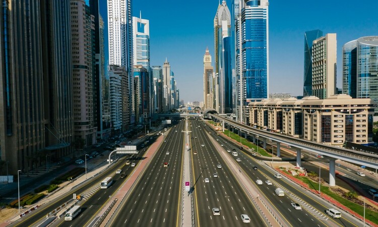 View of Sheikh Zayed Road Dubai