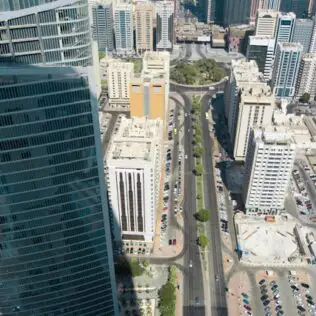 Aerial View of City Buildings in Abu Dhabi