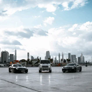 Luxury Cars at an Open Space in Dubai