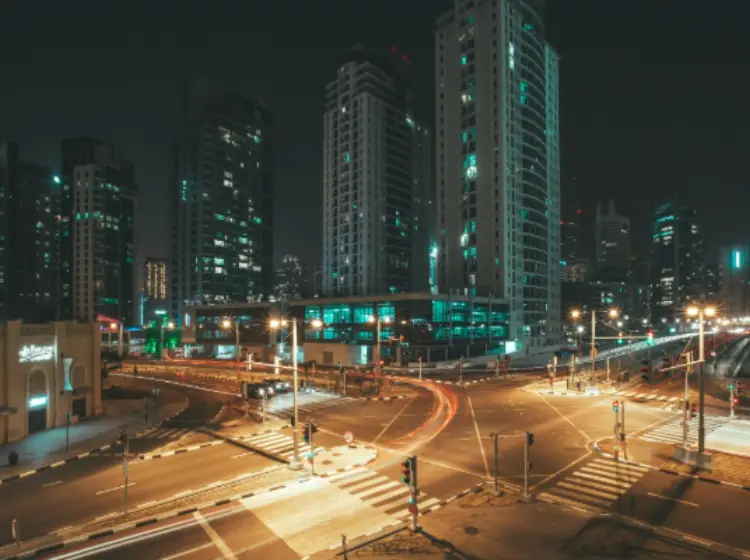 Buildings Beside the Road in Dubai