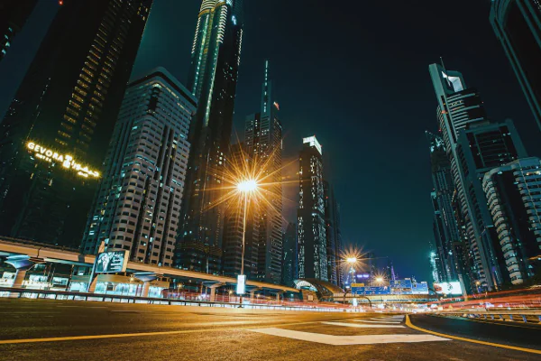 City Buildings during Night Time