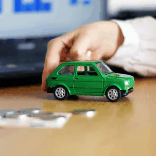 A person thinking of buying a new car