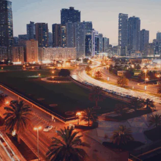 Aerial view of Sharjah